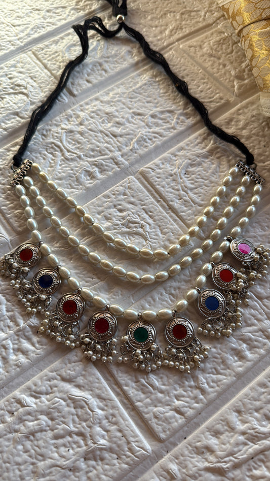Layered Pearl Choker