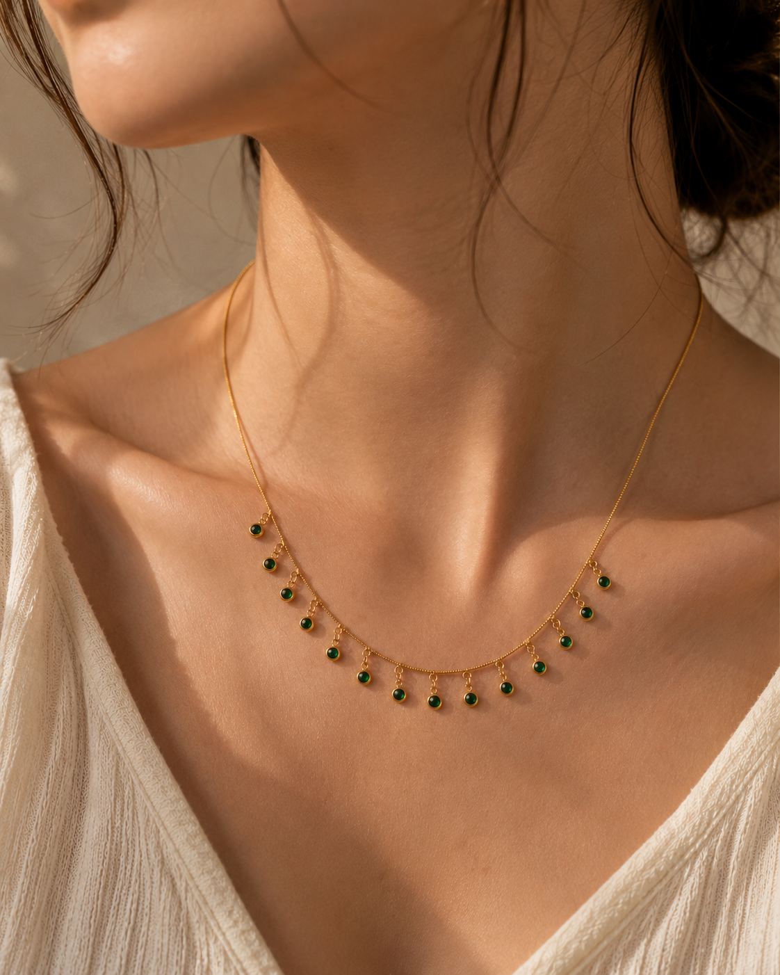 Emerald Charms Chain